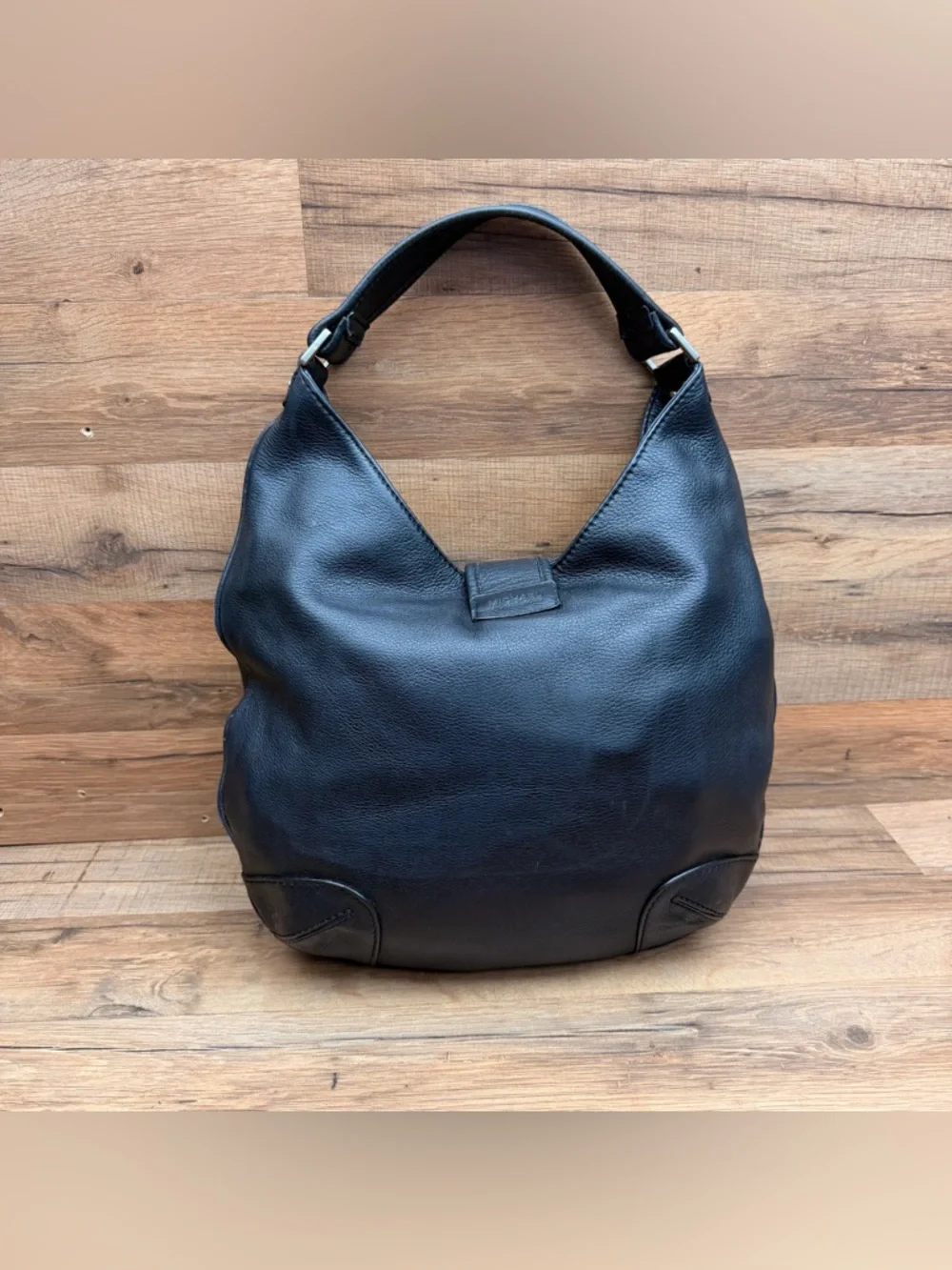 Michael Kors Black Leather Hobo Shoulder Handbag